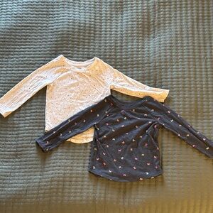 Cat & Jack Long Sleeve Tees - White and Navy